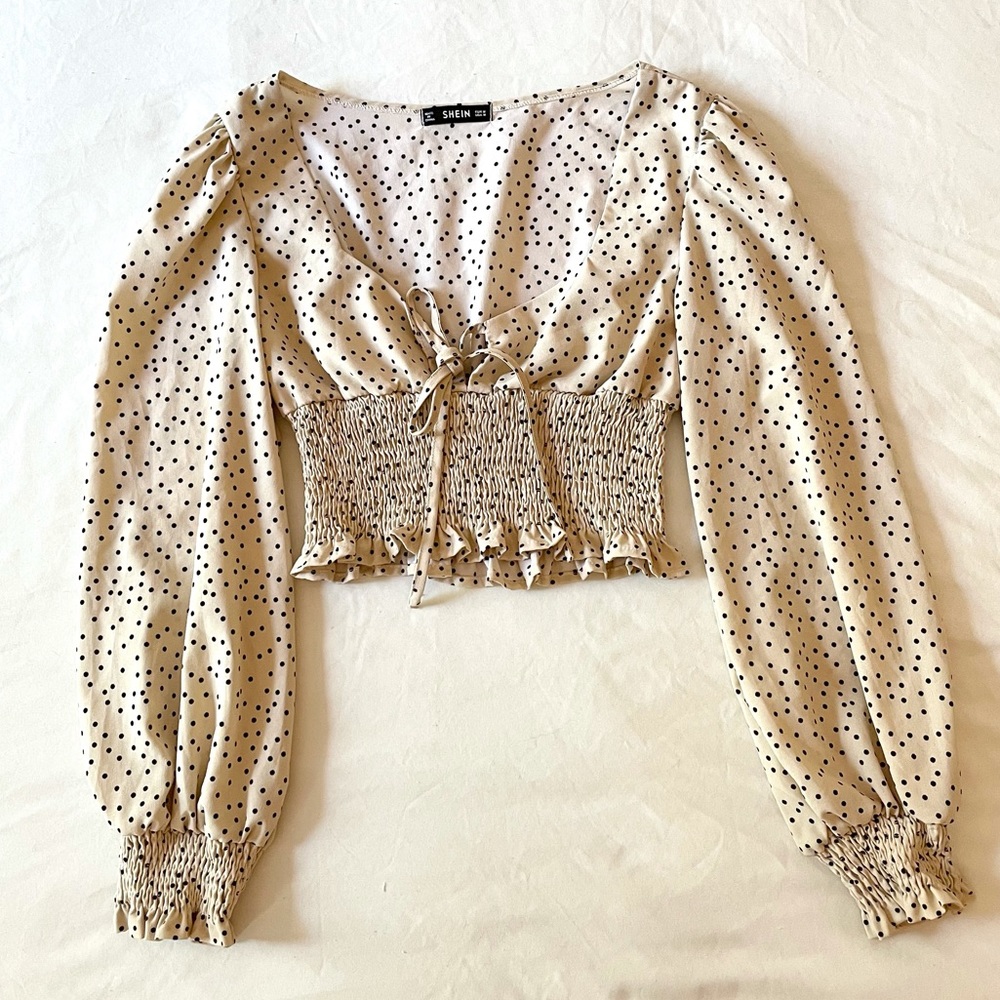 🍓4 for $20🍓 Shein pokadot, longsleeve, croptop